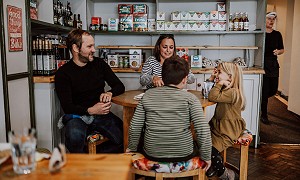 Family lunch in the café at Birr Castle