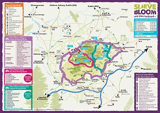 Driving / Cycling map of Slieve Bloom Mountains