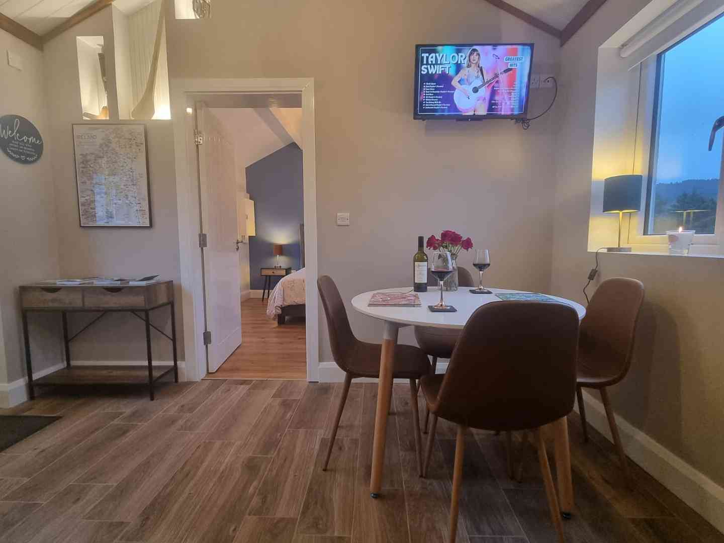 Dining inside Lacka Lodge