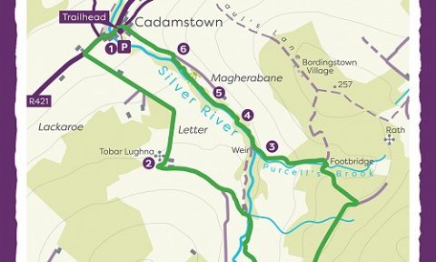 Map of Cadamstown Nature trail