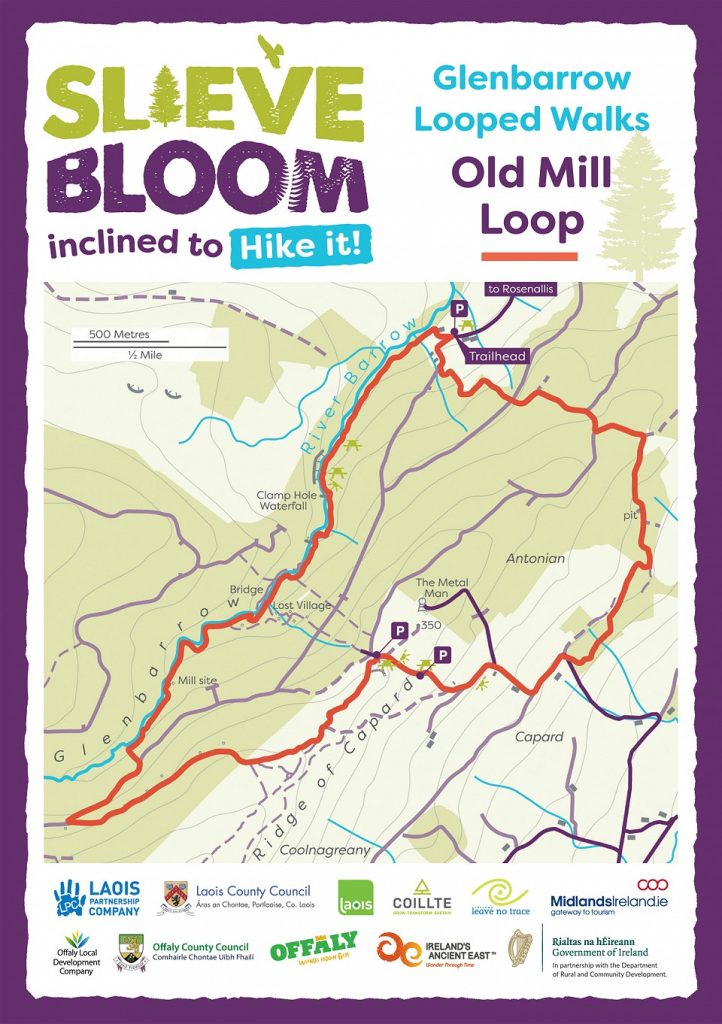 map of glenbarrow old mill route