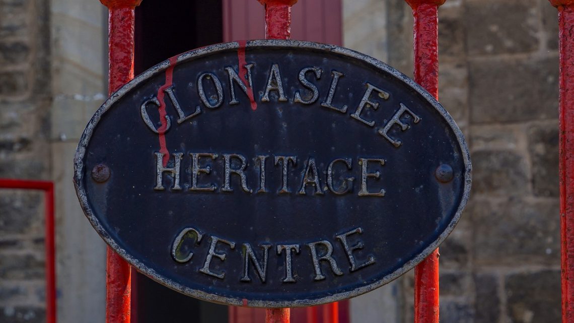 Sign for Clonaslee Heritage Centre