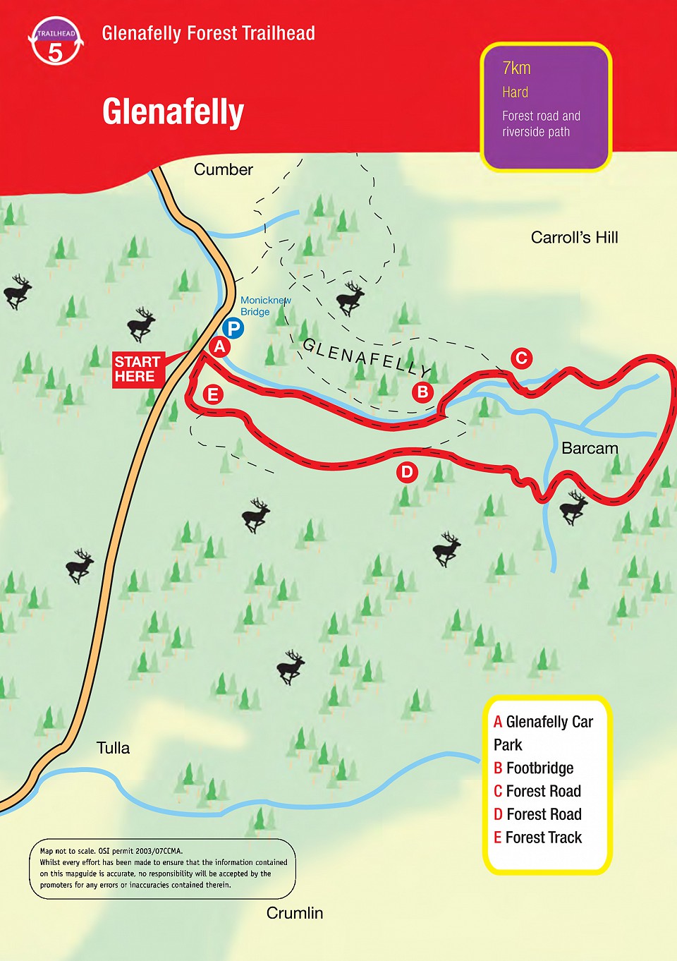 Map of Glenafelly route
